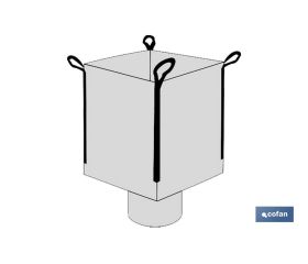 BIG BAG ESCOMBROS 90X90X90CMS BLANCO C/VALV.DESCARGA