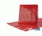Pack 10 sacos | Color rojo y naranja | De polymesh | Con pasador | Medidas 55 x 83 cm