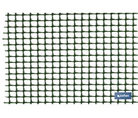 MALLA PLAST. CUADRADA JARDIN 5mm VERDE 1x25m