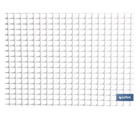 MALLA PLAST. CUADRADA JARDIN 5mm BLANCO 1x25m