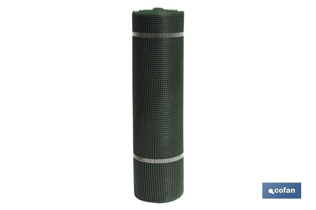 MALLA PLAST. CUADRADA JARDIN 10mm VERDE 1x25m