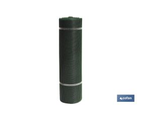 MALLA PLAST. CUADRADA JARDIN 10mm VERDE 1x25m