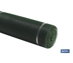 MALLA PLAST. CUADRADA JARDIN 10mm VERDE 1x25m