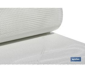 Malla de PVC | Hueco cuadrado de 10 mm | Color blanco | Medida 1 x 25 m