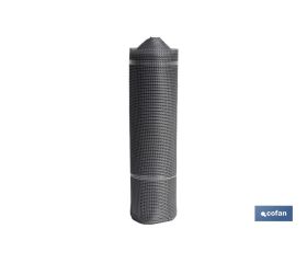 MALLA PLAST. CUADRADA JARDIN 10mm GRIS PLATA 1x25m