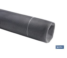MALLA PLAST. CUADRADA JARDIN 10mm GRIS PLATA 1x25m