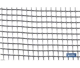 MALLA PLAST. CUADRADA JARDIN 10mm GRIS PLATA 1x25m