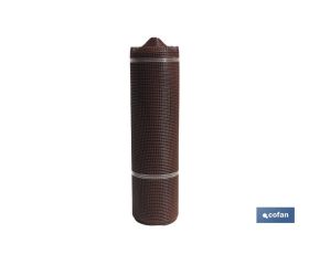 MALLA PLAST. CUADRADA JARDIN 10mm MARRON 1x25m