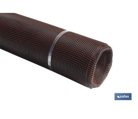 MALLA PLAST. CUADRADA JARDIN 10mm MARRON 1x25m