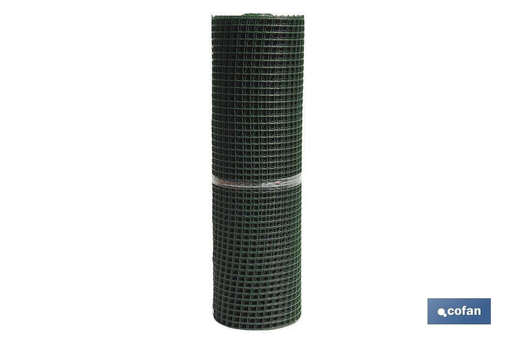 MALLA PLAST. CUADRADA JARDIN 20mm VERDE 1x25m