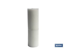 MALLA PLAST. CUADRADA JARDIN 20mm BLANCO 1x25m