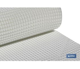 Malla de PVC | Hueco cuadrado de 20 mm | Color blanco | Medida 1 x 25 m
