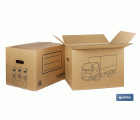 Caja de cartón | Para mudanzas | Con asa troquelada | Medidas 40 x 30 x 30 cm