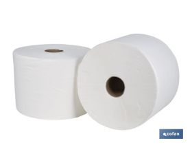 Pack de 2 bobinas industriales de papel secamanos | Doble capa extra | Máxima Absorción