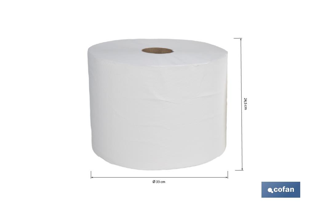 BOBINA CELULOSA EXTRA-LAMINADA VIRGEN 2 CAPAS 3K. 287 MT(2ROLLOS).