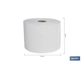 BOBINA CELULOSA EXTRA-LAMINADA VIRGEN 2 CAPAS 3K. 287 MT(2ROLLOS).