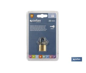 CANDADO DE LATÓN A/LARGO QUALITY PLUS 20MM