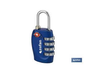 CANDADO COMBINACIÓN EQUIPAJE TSA 4 DÍGITOS 30 MM