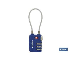 Candado Combinación Equipaje con Cable