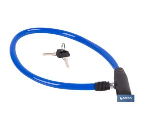 CANDADO DE BICICLETA CON CABLE DE ACERO Ø5 MM 500 MM