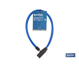 CANDADO DE BICICLETA CON CABLE DE ACERO Ø5 MM 500 MM