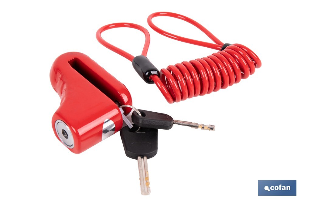 CANDADO DE FRENO DE DISCO BULÓN Ø5,5 MM CON CABLE
