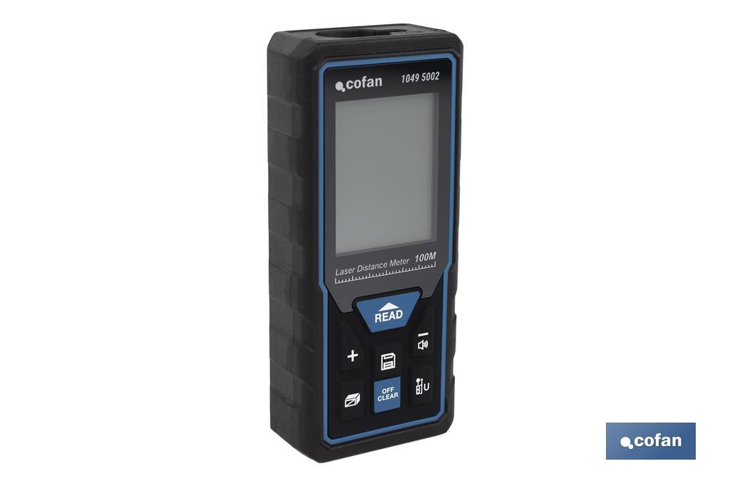 MEDIDOR DISTANCIAS LÁSER 100 M 6 FUNCIONES