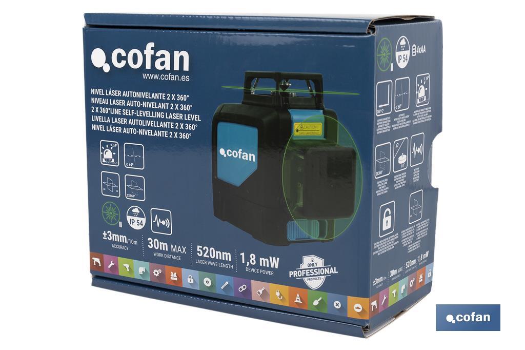 NIVEL LÁSER AUTONIVELANTE 30 M 2 X 360°