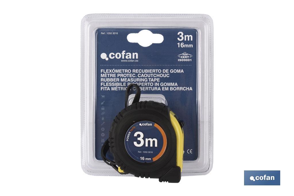 FLEXÓMETRO PROTEC. GOMA 16 MM X 3 M