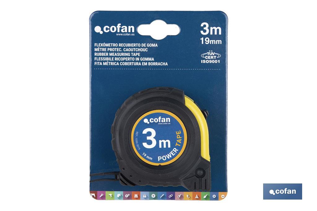 FLEXÓMETRO PROTEC. GOMA 19 MM X 3 M
