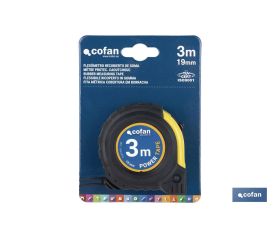 FLEXÓMETRO PROTEC. GOMA 19 MM X 3 M
