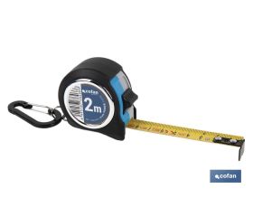 FLEXÓMETRO STANDARD + MOSQUETÓN 16 MM X 2 M