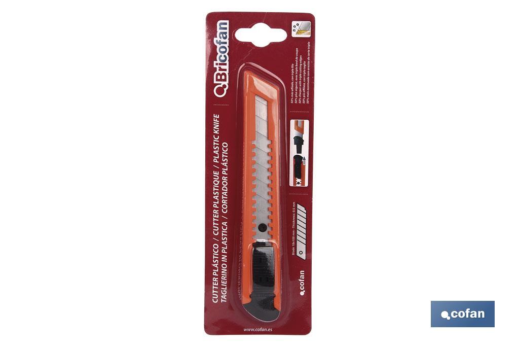 CUTTER STANDAR EN ABS (18 X 100 MM)