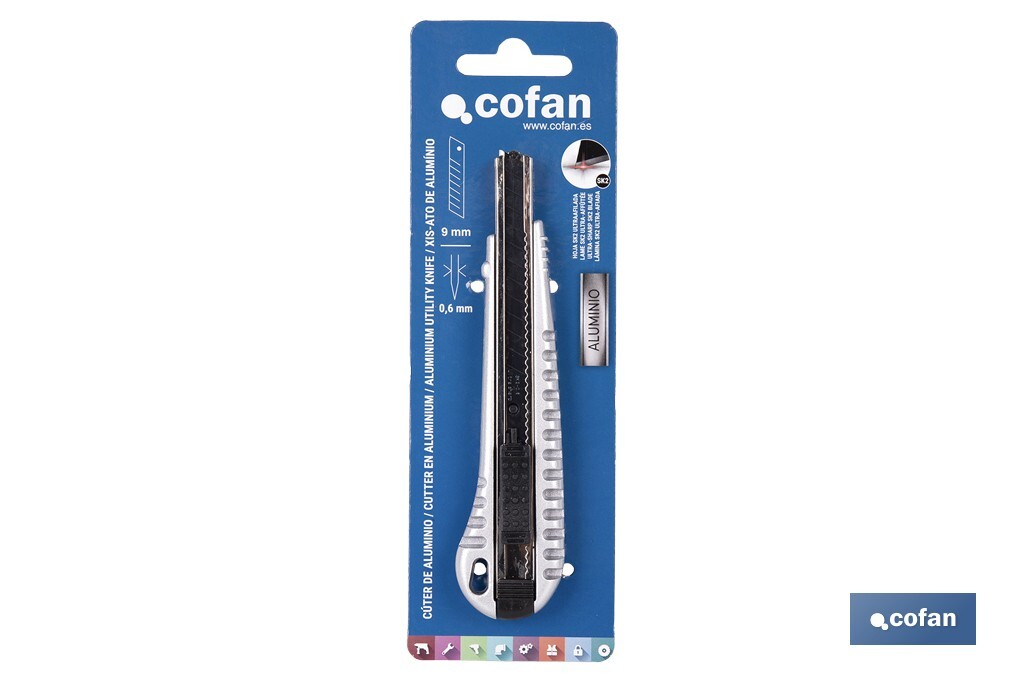 CÚTER DE ALUMINIO 9 MM