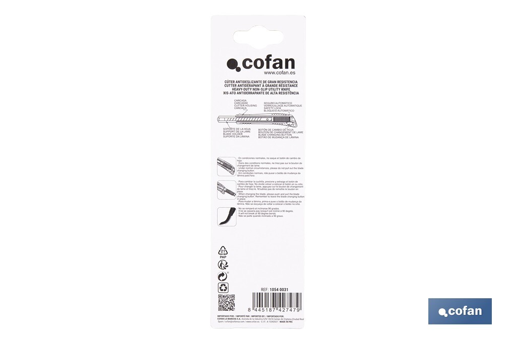 CÚTER ANTIDESLIZANTE HEAVY DUTY 9 MM