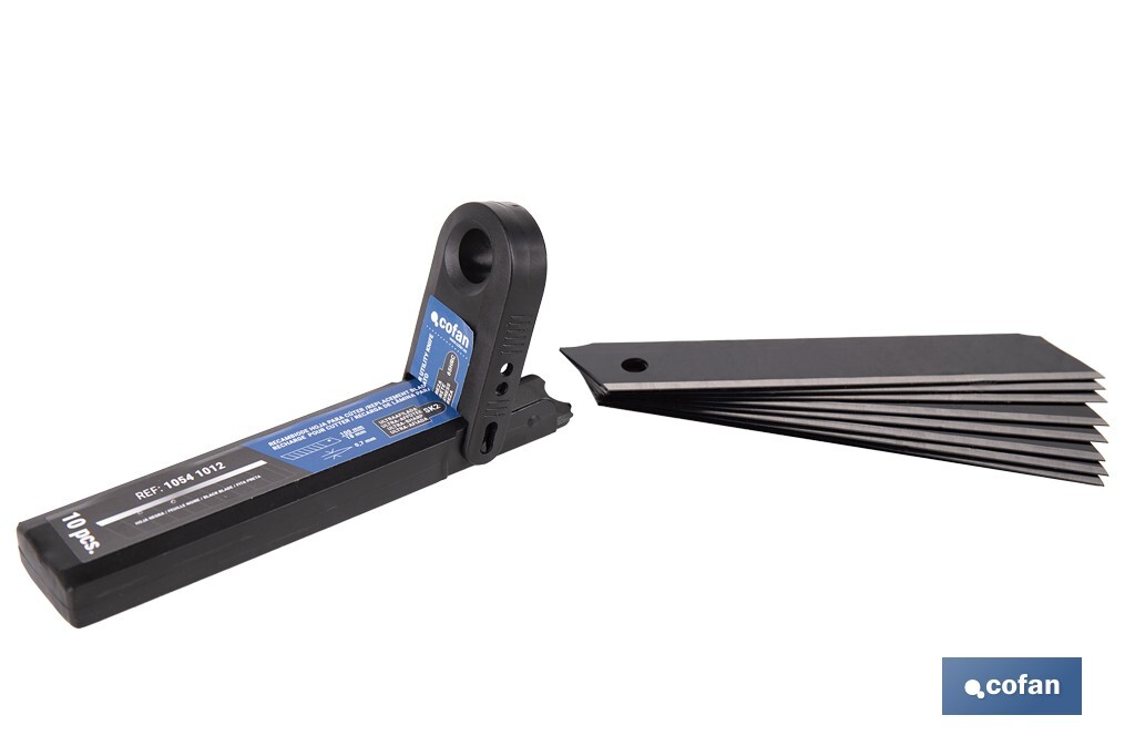 RECAMBIO 10 UDS. HOJA NEGRA SK2 65HRC PARA CÚTER 18 X 100 X 0,7 MM