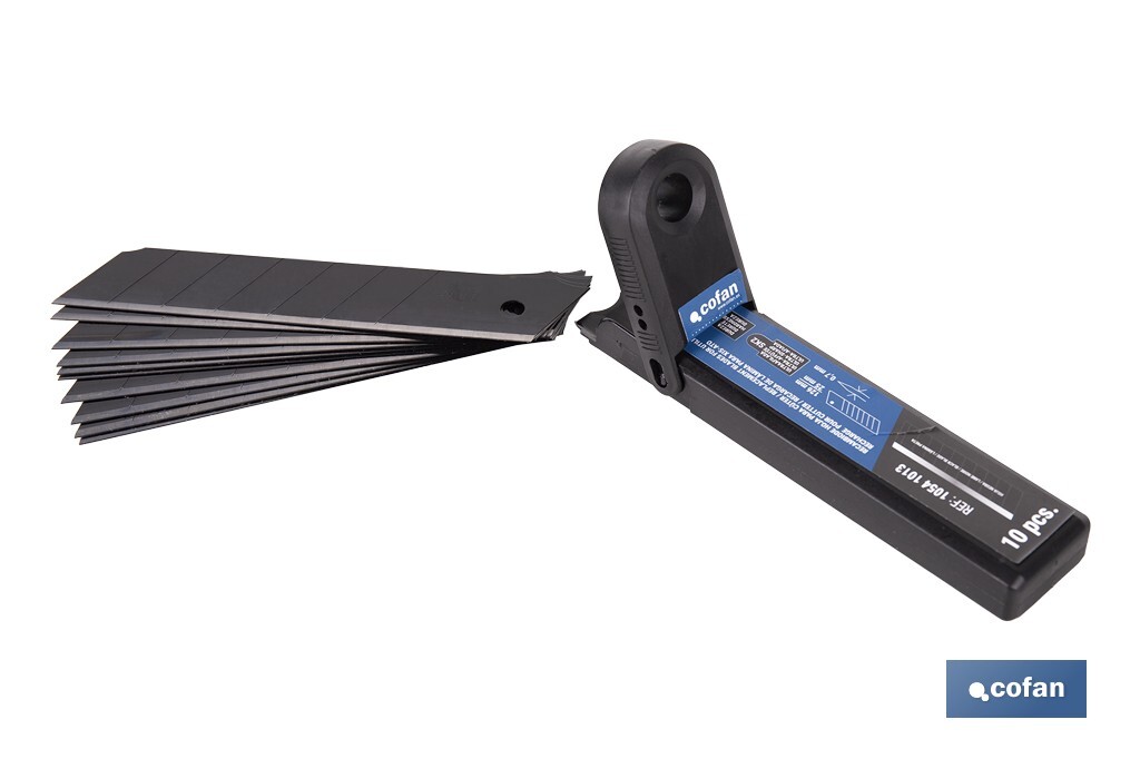 RECAMBIO 10 UDS. HOJA NEGRA SK2 65HRC PARA CÚTER 25 X 126 X 0,7 MM