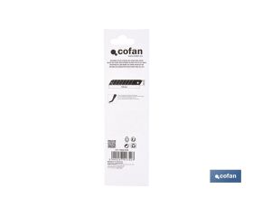 RECAMBIO 10 UDS. HOJA NEGRA SK2 65HRC PARA CÚTER 25 X 126 X 0,7 MM