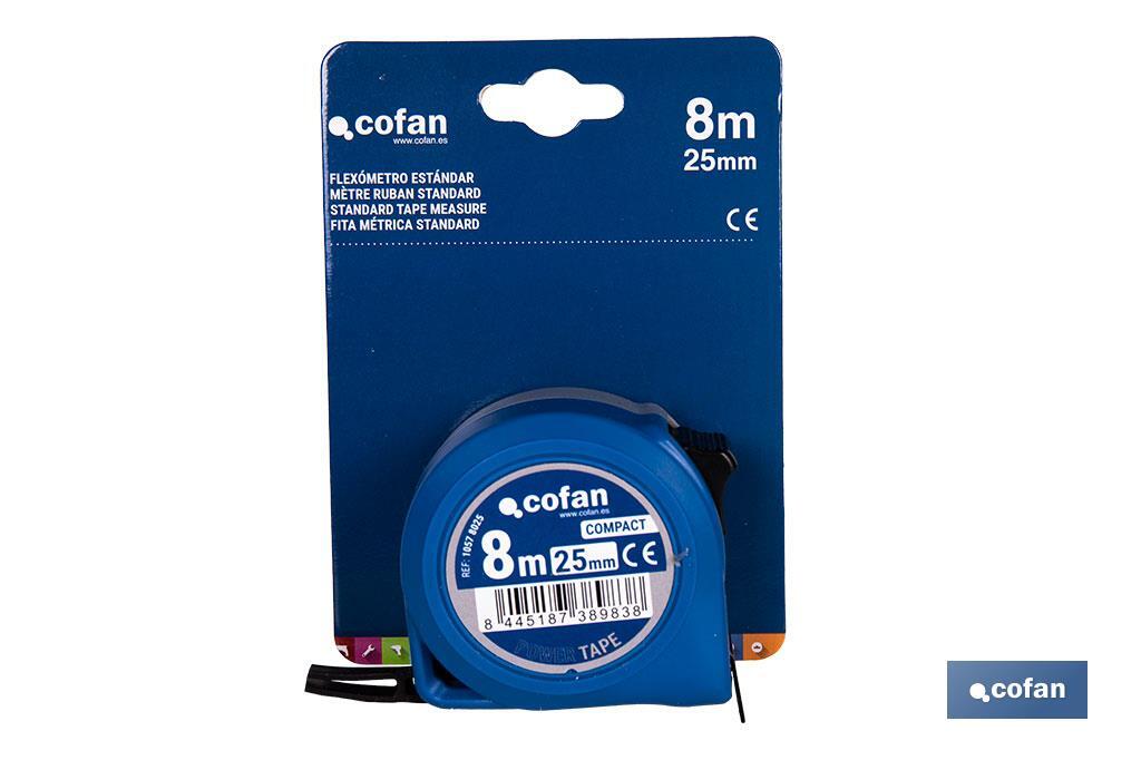FLEXÓMETRO ESTÁNDAR 25 MM X 8 M