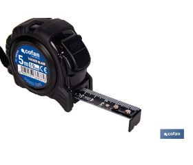 FLEXÓMETRO HOJA NEGRA DOBLE CARA 19 MM X 5 M