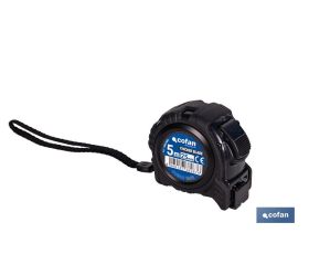 FLEXÓMETRO HOJA NEGRA DOBLE CARA 25 MM X 5 M