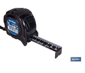 FLEXÓMETRO HOJA NEGRA DOBLE CARA 25 MM X 5 M