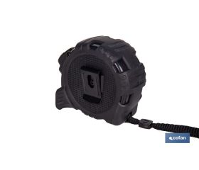 FLEXÓMETRO HOJA NEGRA DOBLE CARA 25 MM X 8 M