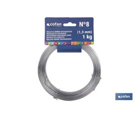 ROLLO ALAMBRE GALVANIZADO 5 Kg  (1,3mm) Nº 8