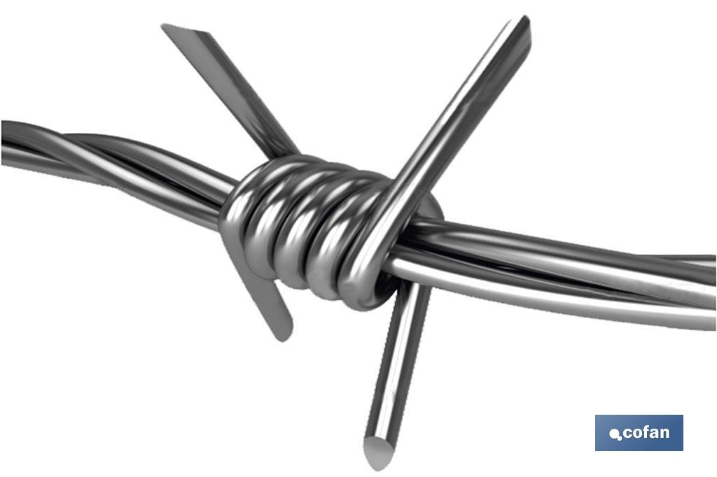 ALAMBRE DE ESPINO GALVANIZADO 1,7mm X 50m