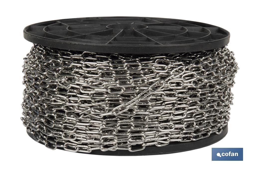 CADENA CALIBRADA DIN 766 M2 INOX A4 (METRO)