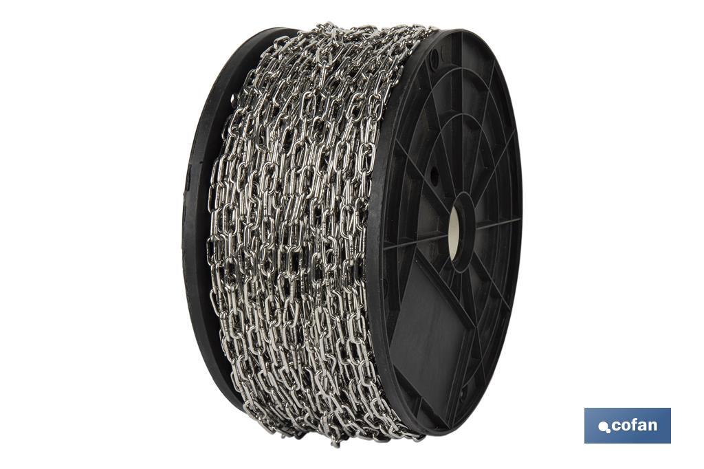 CADENA CALIBRADA DIN 766 M2 INOX A4 (METRO)