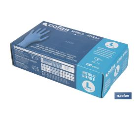 Caja de 100 unidades de guantes de nitrilo | Finos y elásticos | Sin polvo | Cómodos y agradables al tacto