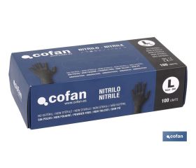 CAJA 100 UNDS. GUANTES DE NITRILO NEGRO T - S