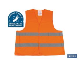 Chaleco reflectante | Color Naranja | Talla XXL | EN ISO 20471 | Categoría II I